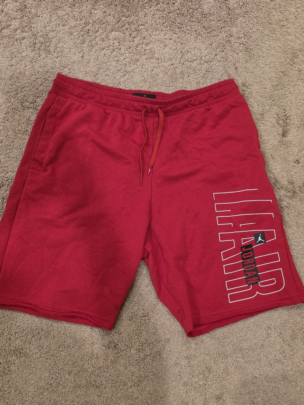 Jordan Men’s Red Athletic Graphic Fleece Shorts